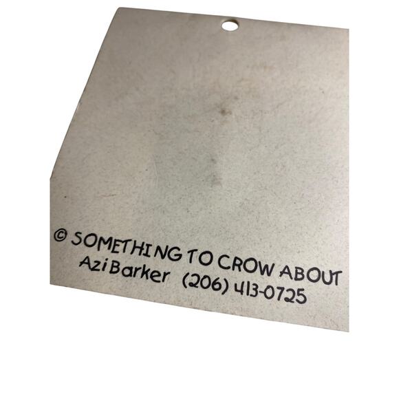 Snowman Brooch Lightweight Wood 2.5" Pin Winter Something to Crow About - Picture 4 of 6